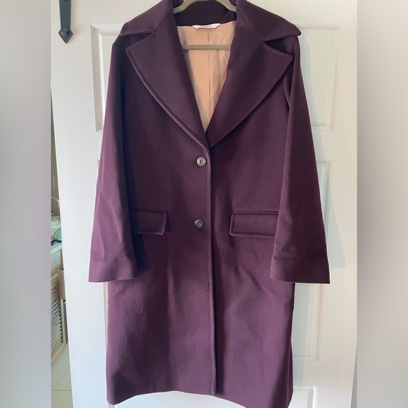 Fluerette Purple Wool Coat - Picture 2 of 4